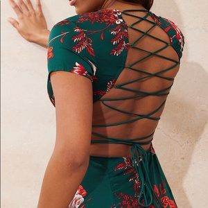 BRAND NEW Emerald Green Floral Summer Dress